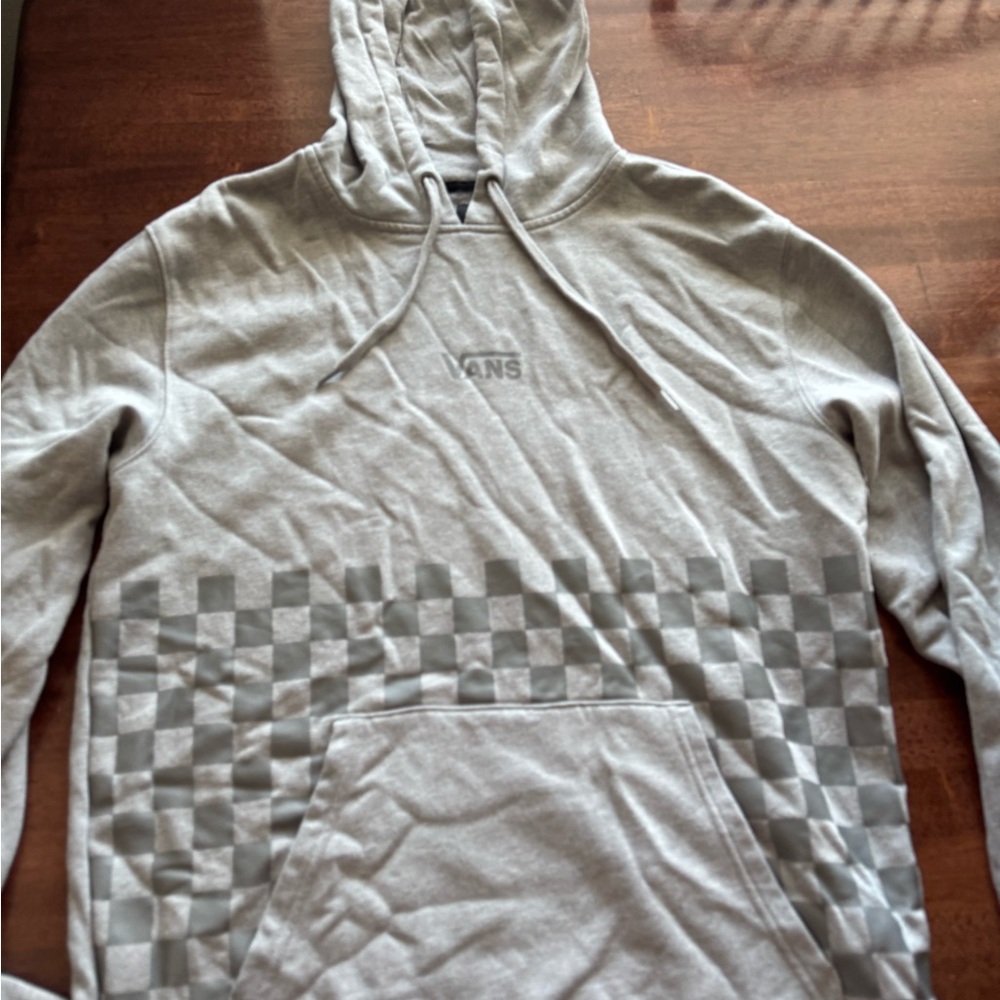 Vans Light Gray Men’s Checkered Hoodie
